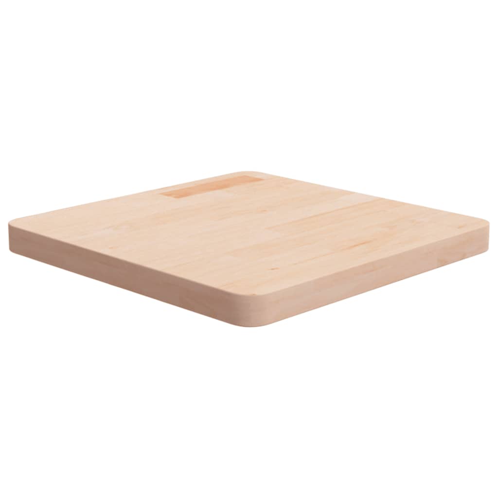 Square Table Top 50x50x4cm Untreated Solid Wood Oak - Merkel Designers