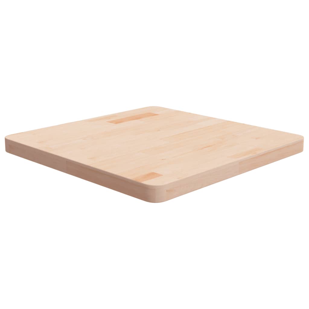 Square Table Top 60x60x4cm Untreated Solid Wood Oak - Direct Imports