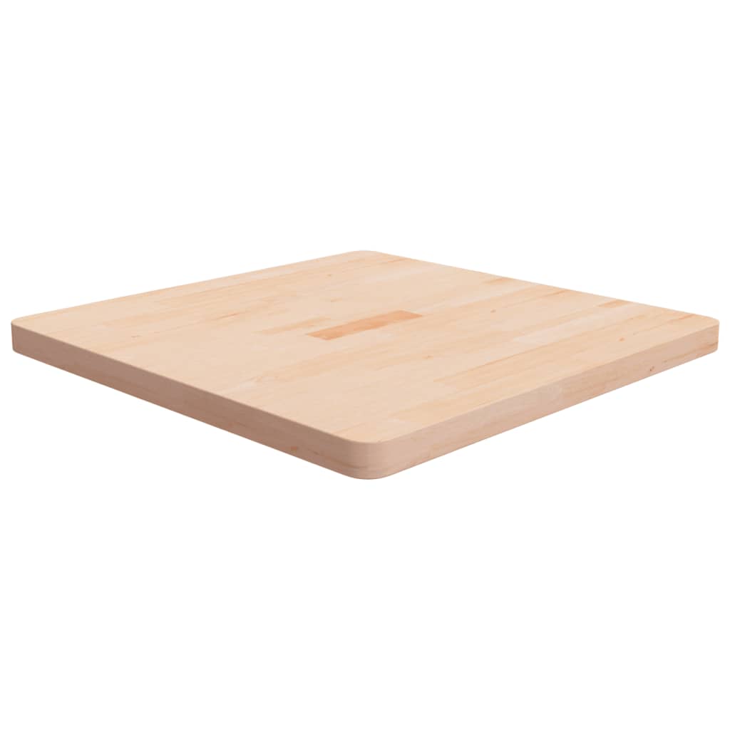 Square Table Top 70x70x4cm Untreated Solid Wood Oak - Style and Chic
