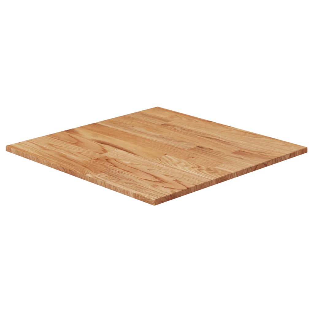 Square Table Top Light Brown 60x60x1.5cm Treated Solid Wood Oak - Unbeatable Bargains