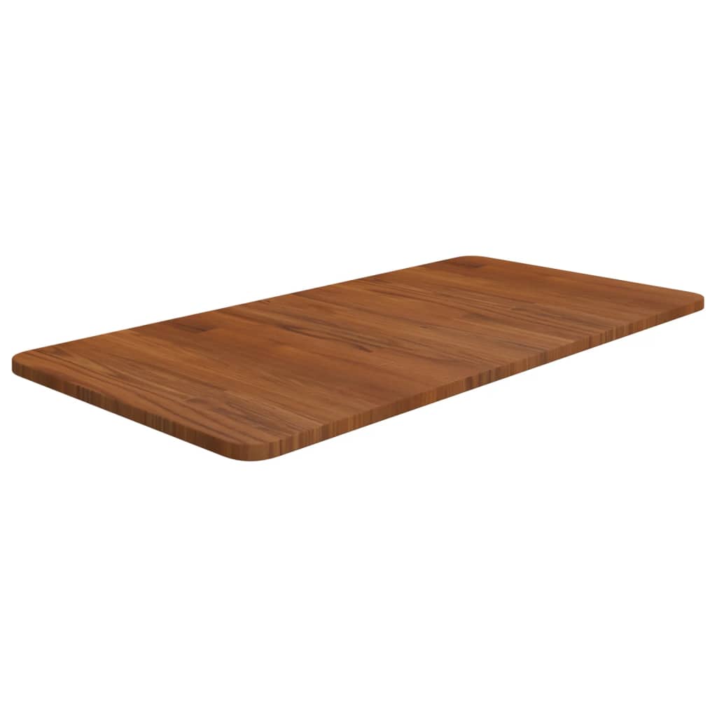 Bathroom Countertop Dark Brown 80x40x1.5cm Treated Solid Wood - Direct Imports