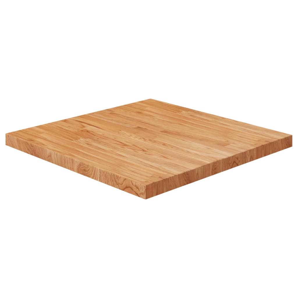 Square Table Top Light Brown 70x70x4cm Treated Solid Wood Oak - Unbeatable Bargains
