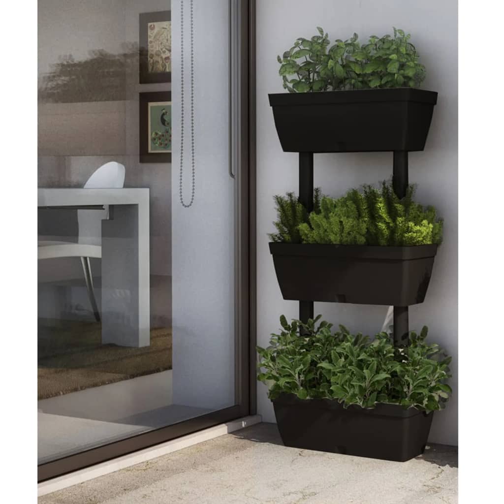 Garden Planter 6 pcs 100 cm Anthracite - Sid & Sam