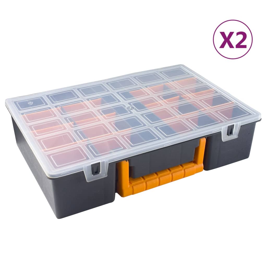 Assortment Boxes 2 pcs with Removable Dividers 360x250x85 mm PP - Decor Base