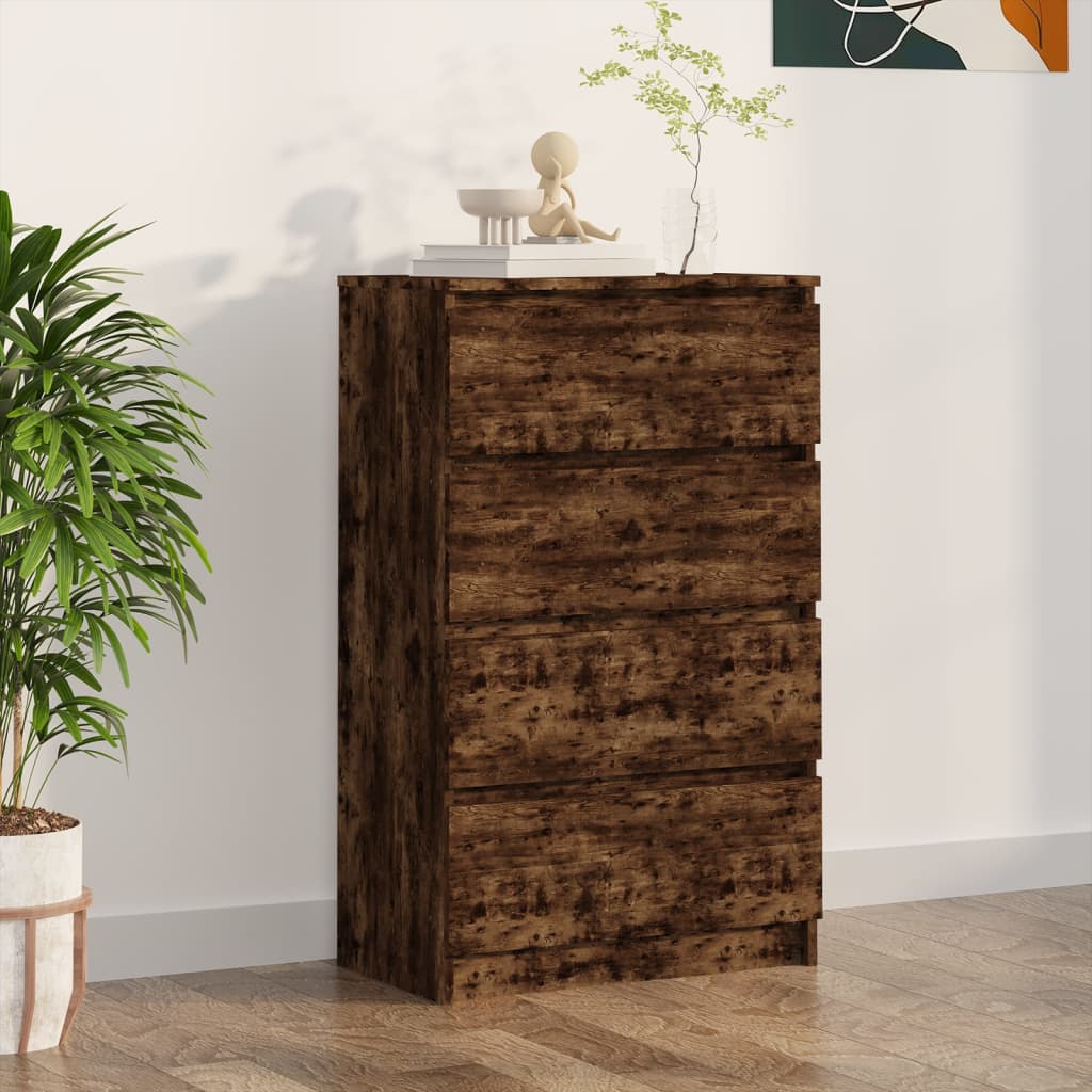 Sideboard Smoked Oak 60x35x98.5 cm Engineered Wood - Direct Imports