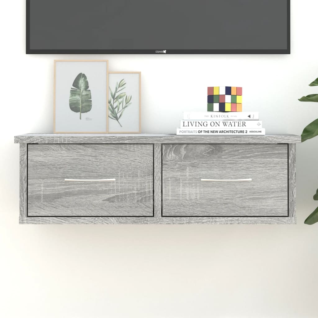 Wall Cabinet Grey Sonoma 60x26x18.5 cm Engineered Wood - Unbeatable Bargains