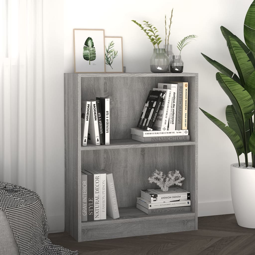 Bookshelf Grey Sonoma 60x24x74.5 cm Engineered Wood - Merkel Designers