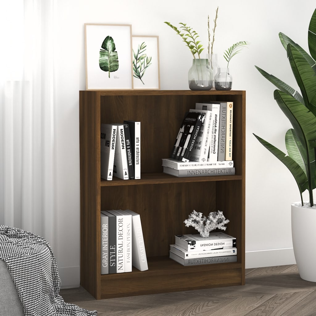 Bookshelf Brown Oak 60x24x74.5 cm Engineered Wood - Decor Base
