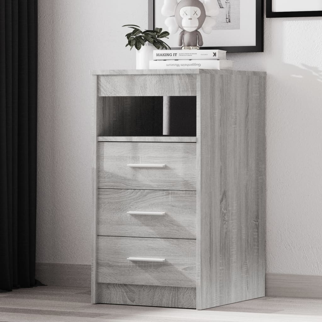 Drawer Cabinet Grey Sonoma 40x50x76 cm Engineered Wood - All Things Good