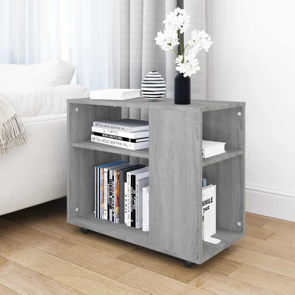 Side Table Grey Sonoma 70x35x55 cm Engineered Wood - Design Hut