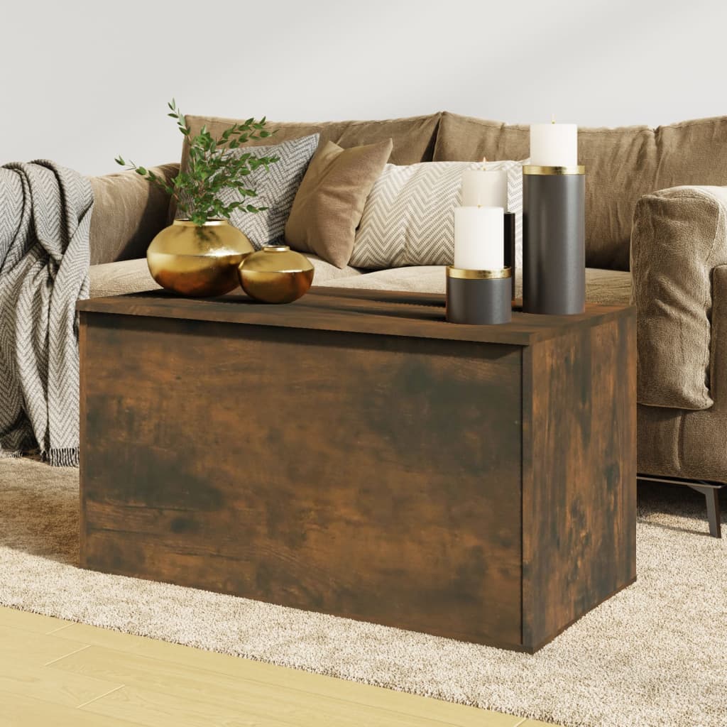 Storage Chest Smoked Oak 84x42x46 cm Engineered Wood - Casper Homes