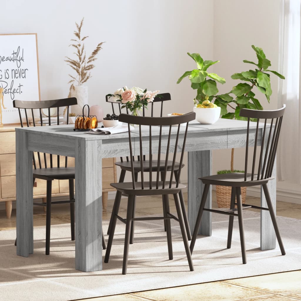 Dining Table Grey Sonoma 140x74.5x76 cm Engineered Wood - Style and Chic