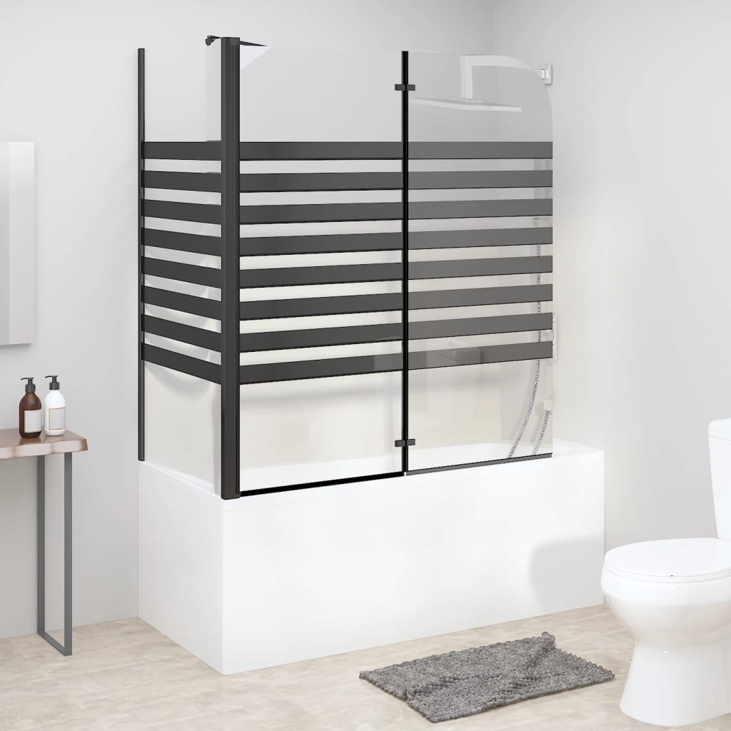 Stripe Bath Enclosure 120x68x130 cm Tempered Glass - Sid & Sam