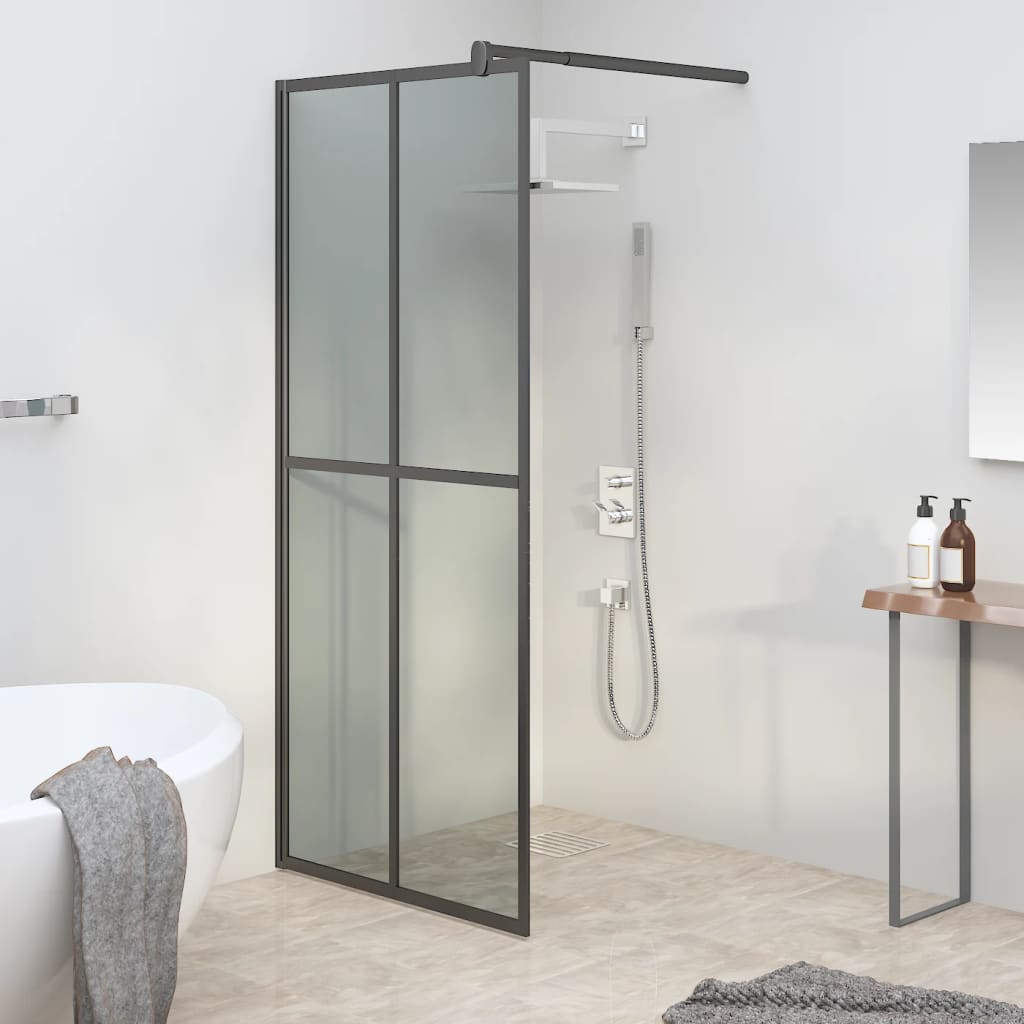 Walk-in Shower Screen 80x195 cm Dark Tempered Glass - Style and Chic