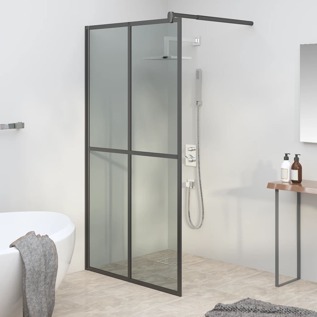 Walk-in Shower Screen 100x195cm Dark Tempered Glass - Style and Chic