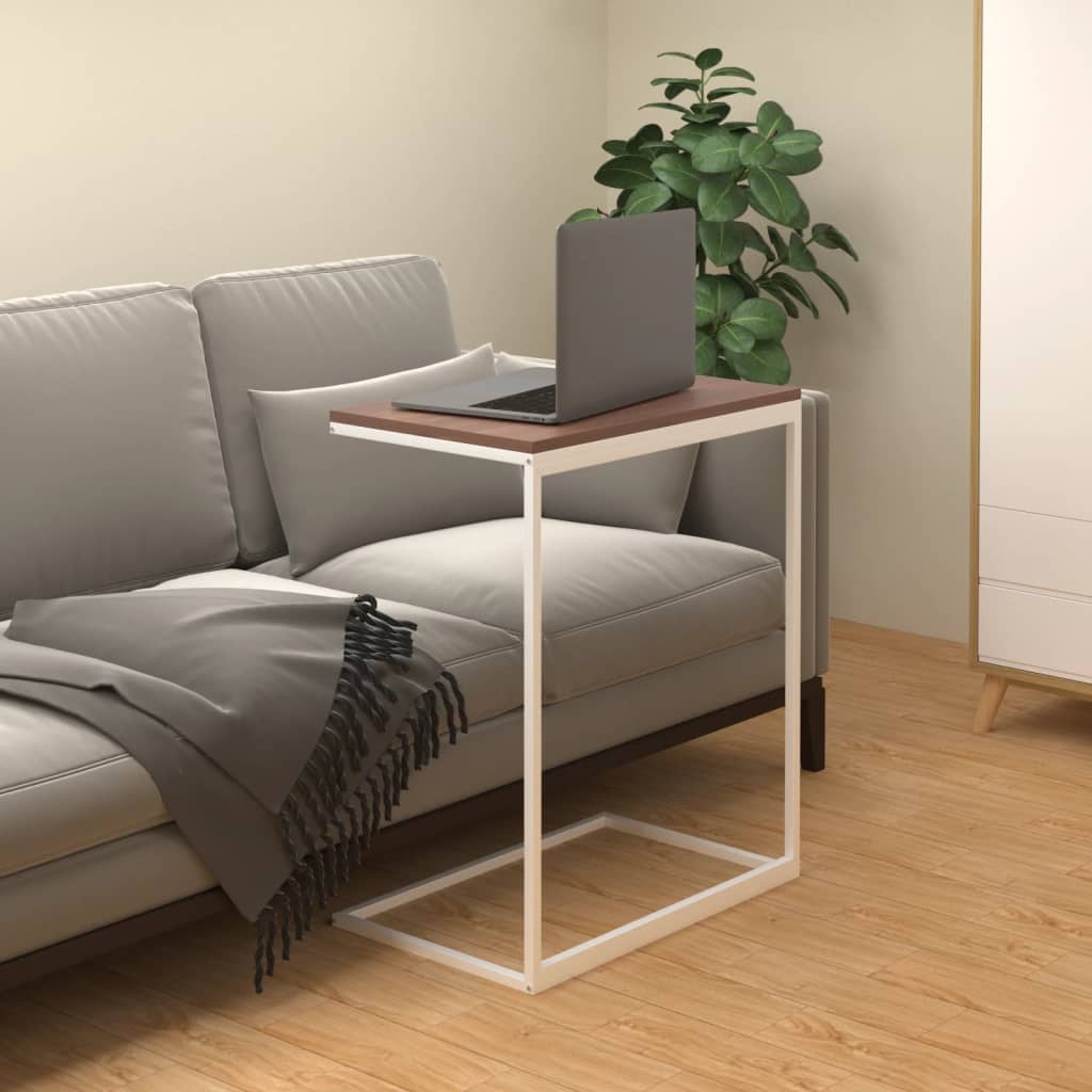 Side Table White 55x35x66 cm Engineered Wood - Tyrell & Tyrell