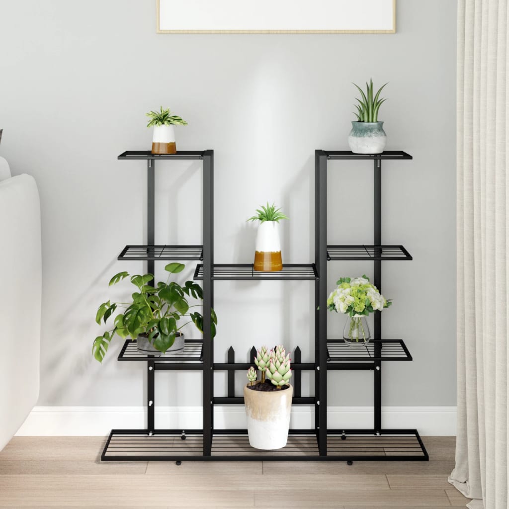 Flower Stand 94.5x25x89 cm Black Iron - Decor Base