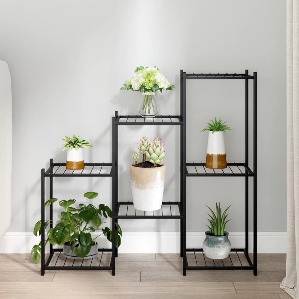 Flower Stand 83x25x80 cm Black Iron - Discount Dealers