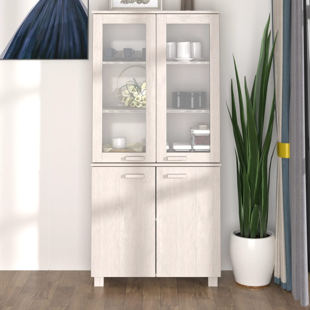 Highboard HAMAR Solid Wood Pine White - Casper Homes