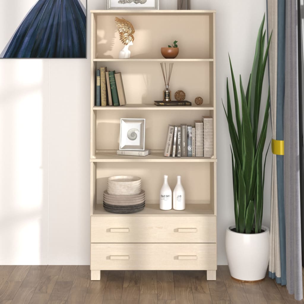 Highboard HAMAR Solid Wood Pine Honey Brown - Tyrell & Tyrell