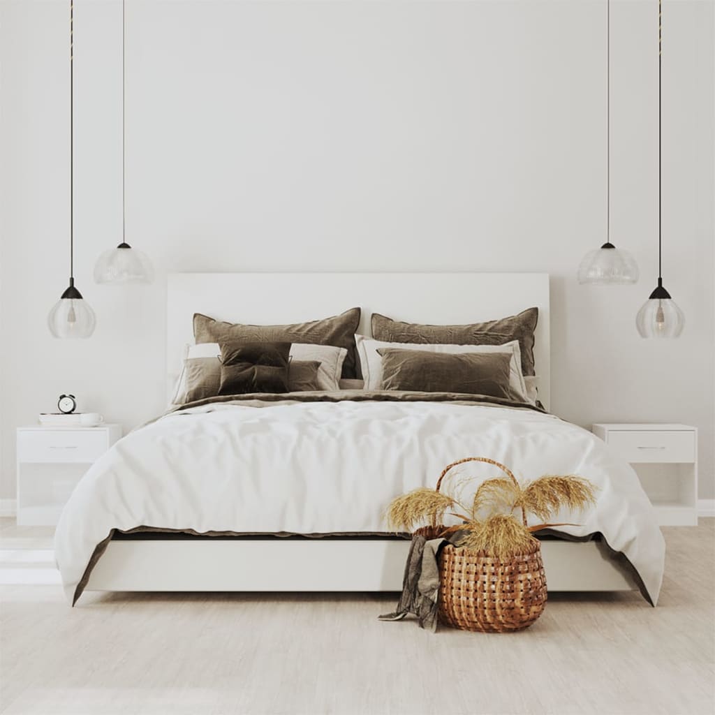 Bedside Cabinets 2 pcs with Drawer High Gloss White - Style and Chic