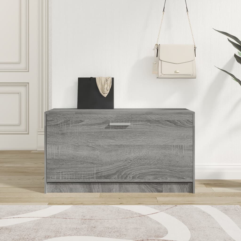 Shoe Bench Grey Sonoma 80x24x45 cm Engineered Wood - Unbeatable Bargains