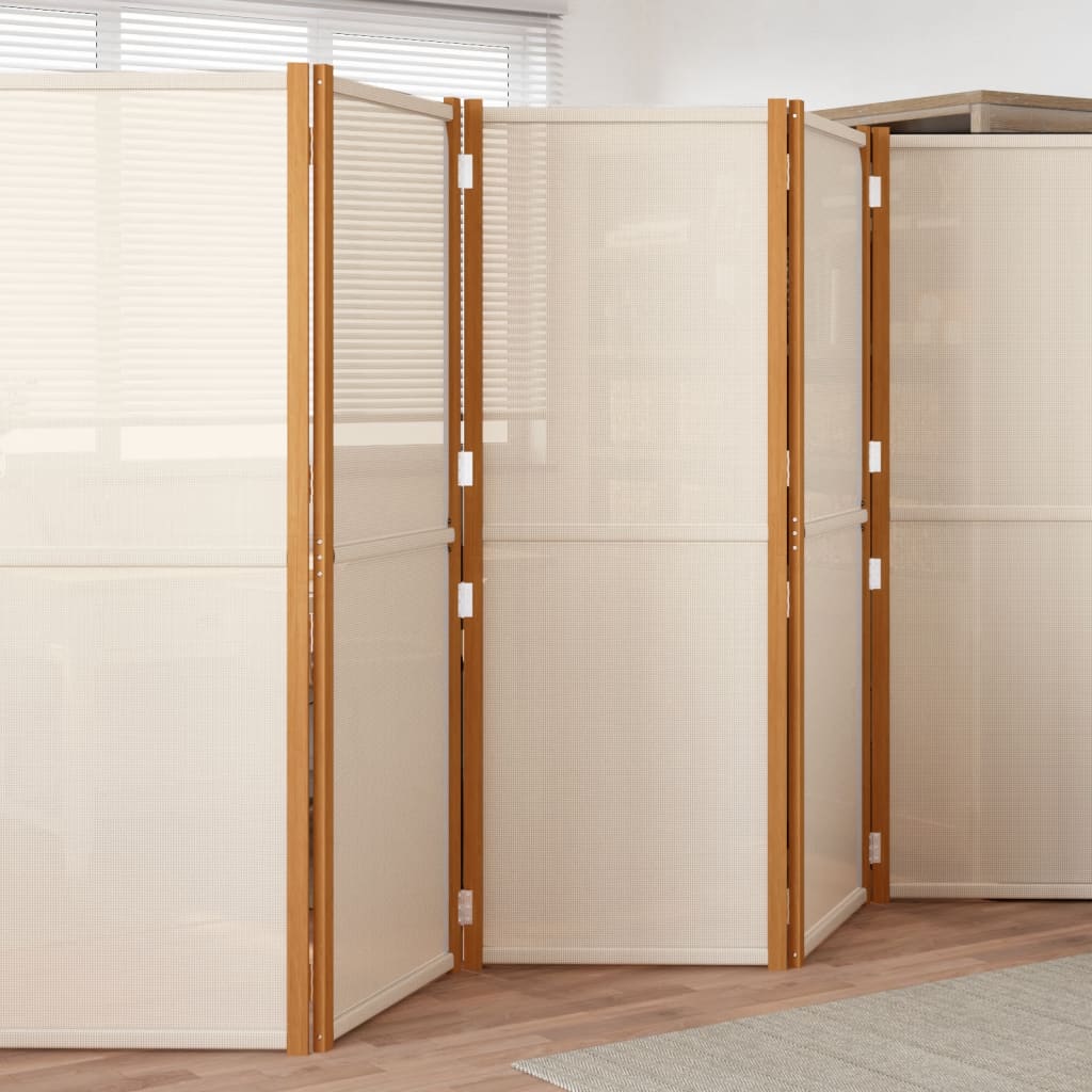 5-Panel Room Divider Cream White 350x180 cm - Merkel Designers