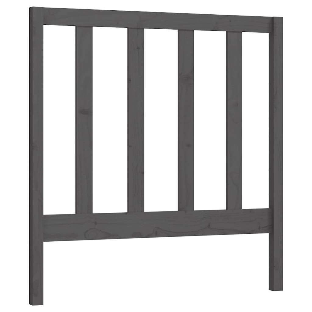 Bed Headboard Grey 81x4x100 cm Solid Wood Pine - R and M Furniture