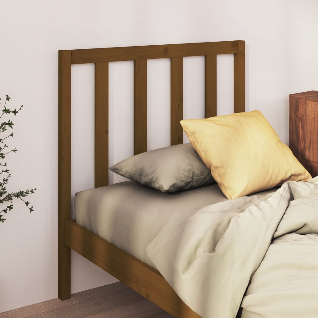 Bed Headboard Honey Brown 81x4x100 cm Solid Wood Pine - Decor Base