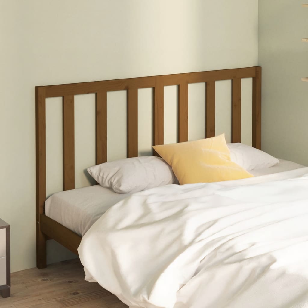 Bed Headboard Honey Brown 166x4x100 cm Solid Wood Pine - Millennium Furniture