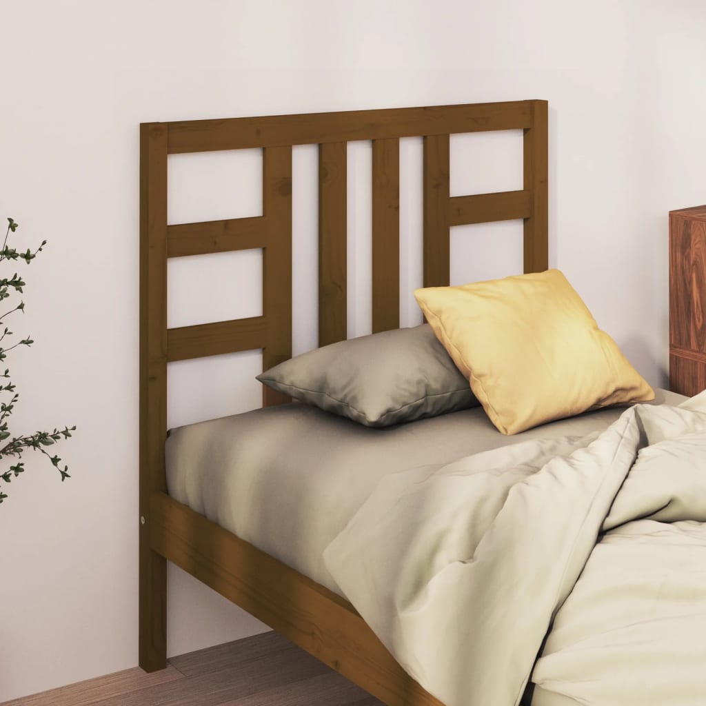 Bed Headboard Honey Brown 96x4x100 cm Solid Wood Pine - Unbeatable Bargains