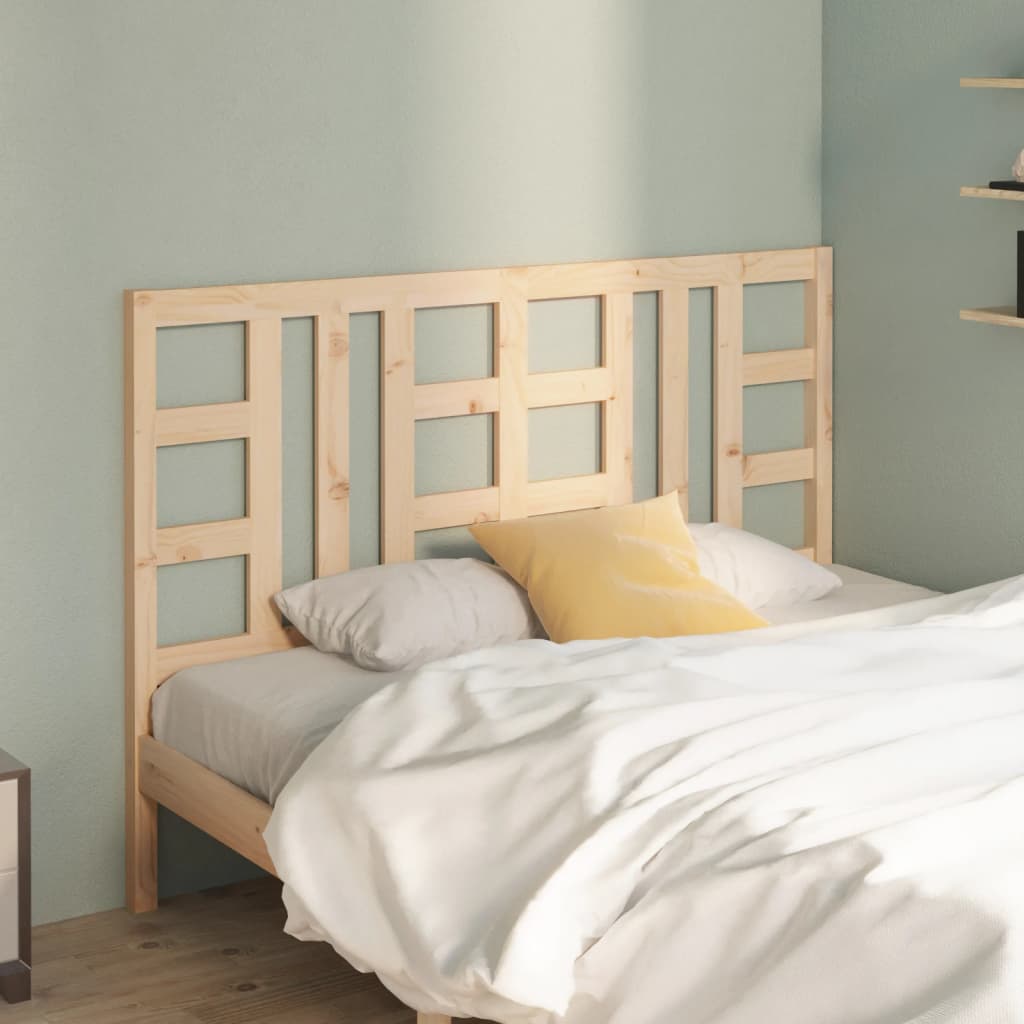 Bed Headboard 141x4x100 cm Solid Wood Pine - Merlin Deals