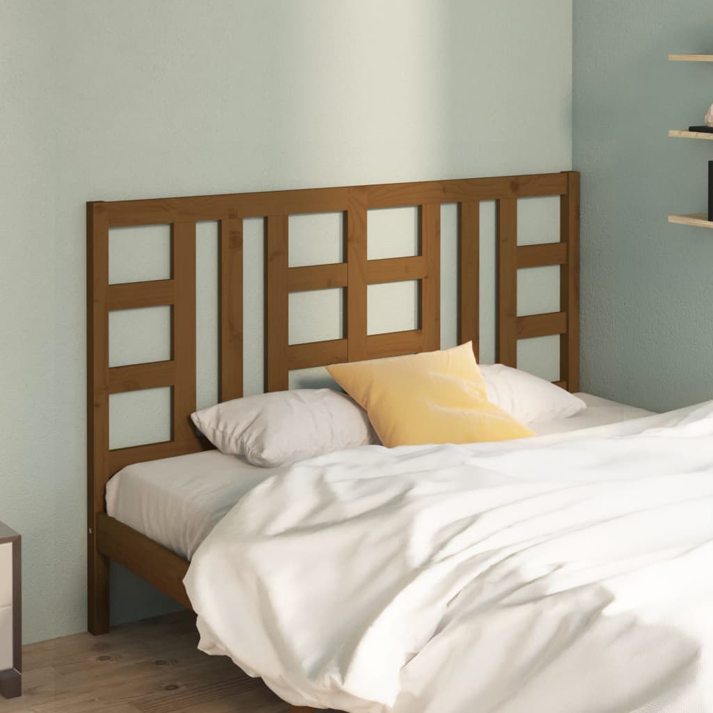 Bed Headboard Honey Brown 166x4x100 cm Solid Wood Pine - Millennium Furniture