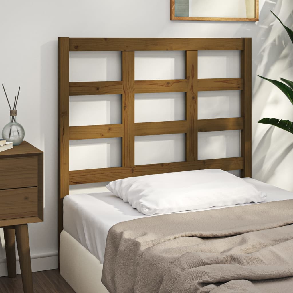 Bed Headboard Honey Brown 95.5x4x100 cm Solid Wood Pine - Discount Dealers