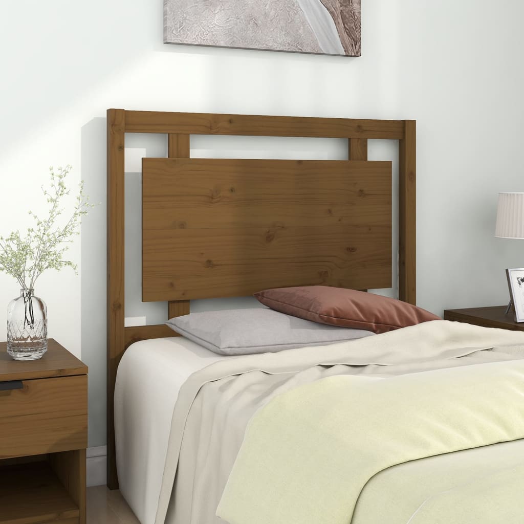 Bed Headboard Honey Brown 95.5x4x100 cm Solid Pine Wood - All Things Good