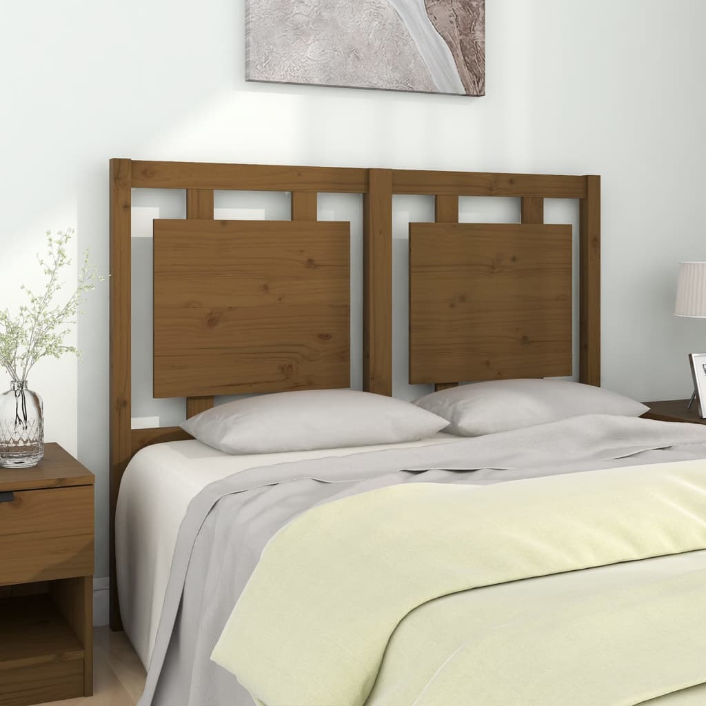 Bed Headboard Honey Brown 125.5x4x100 cm Solid Pine Wood - Tyrell & Tyrell