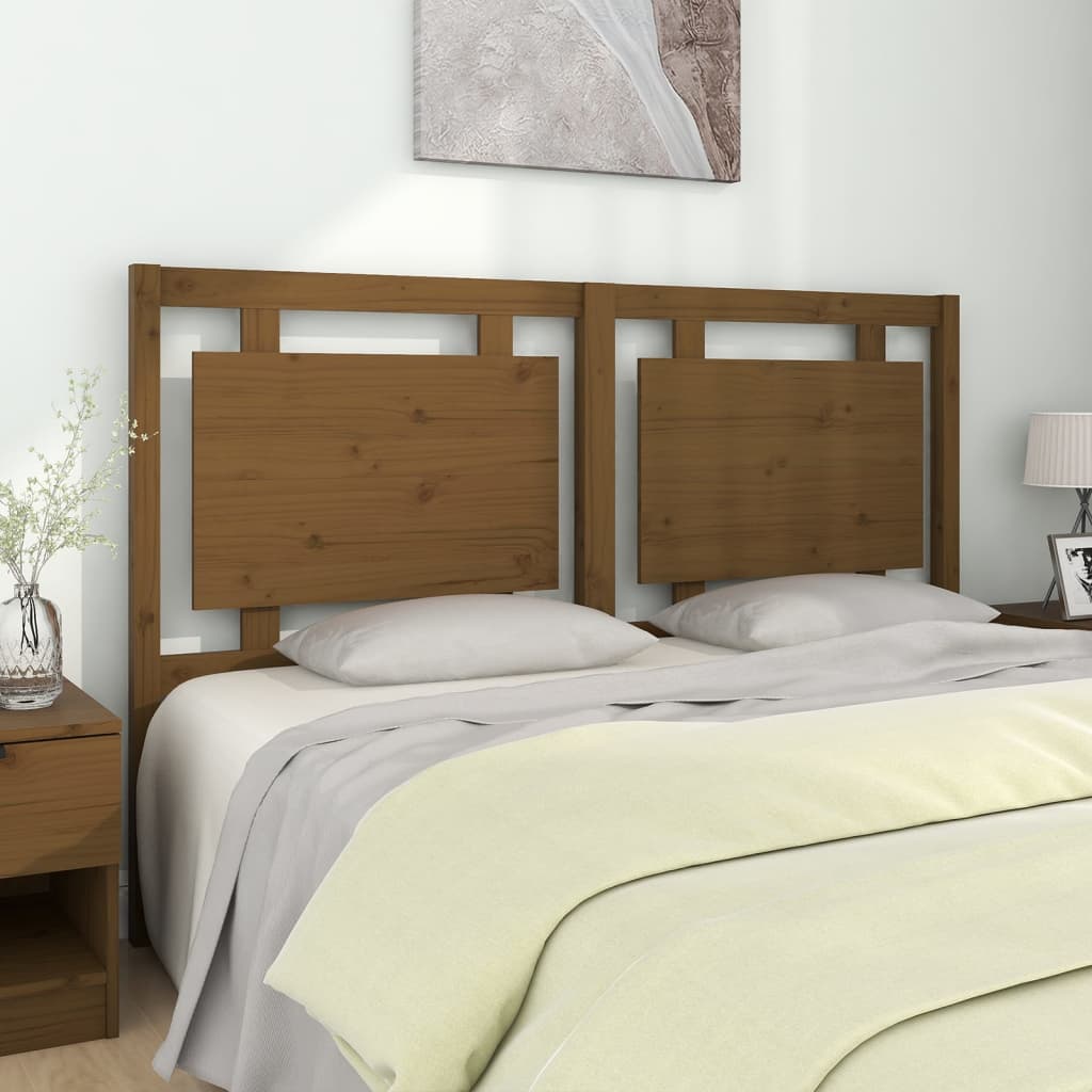 Bed Headboard Honey Brown 155.5x4x100 cm Solid Pine Wood - Discount Dealers
