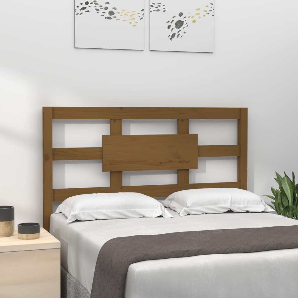 Bed Headboard Honey Brown 80.5x4x100 cm Solid Wood Pine - Discount Dealers