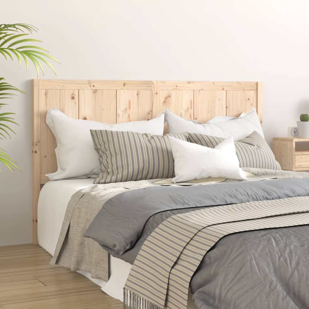 Bed Headboard 125.5x4x100 cm Solid Pine Wood - Decor Base