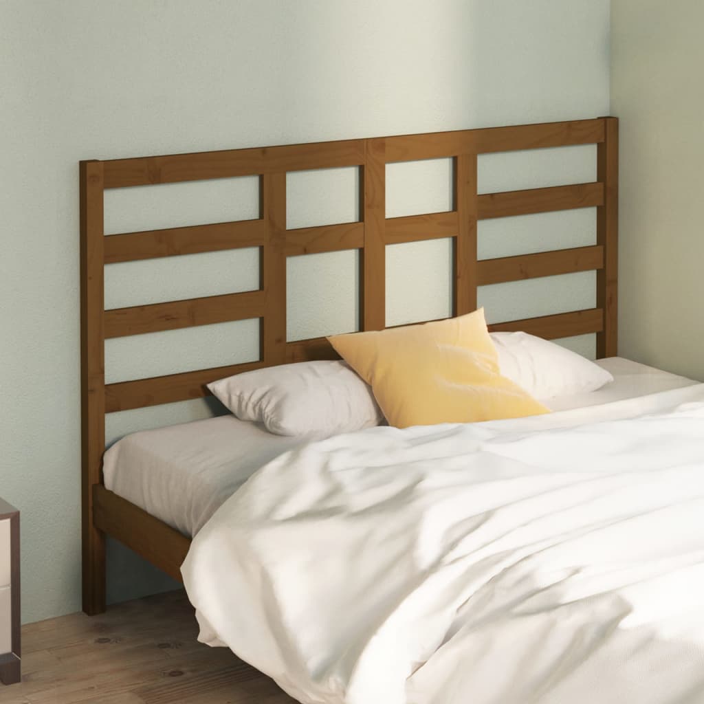 Bed Headboard Honey Brown 156x4x104 cm Solid Wood Pine - R and M Furniture