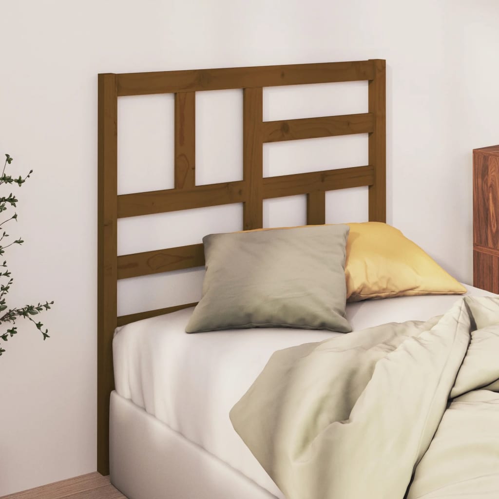 Bed Headboard Honey Brown 96x4x104 cm Solid Wood Pine - Unbeatable Bargains