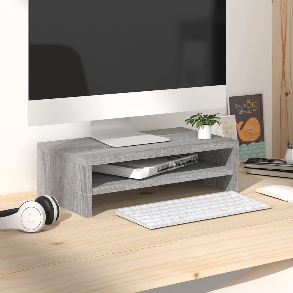 Monitor Stand Grey Sonoma 42x24x13 cm Engineered Wood - Discount Dealers