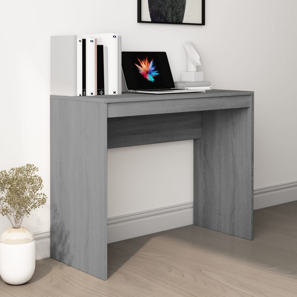 Desk Grey Sonoma 90x40x72 cm Engineered Wood - All Things Good