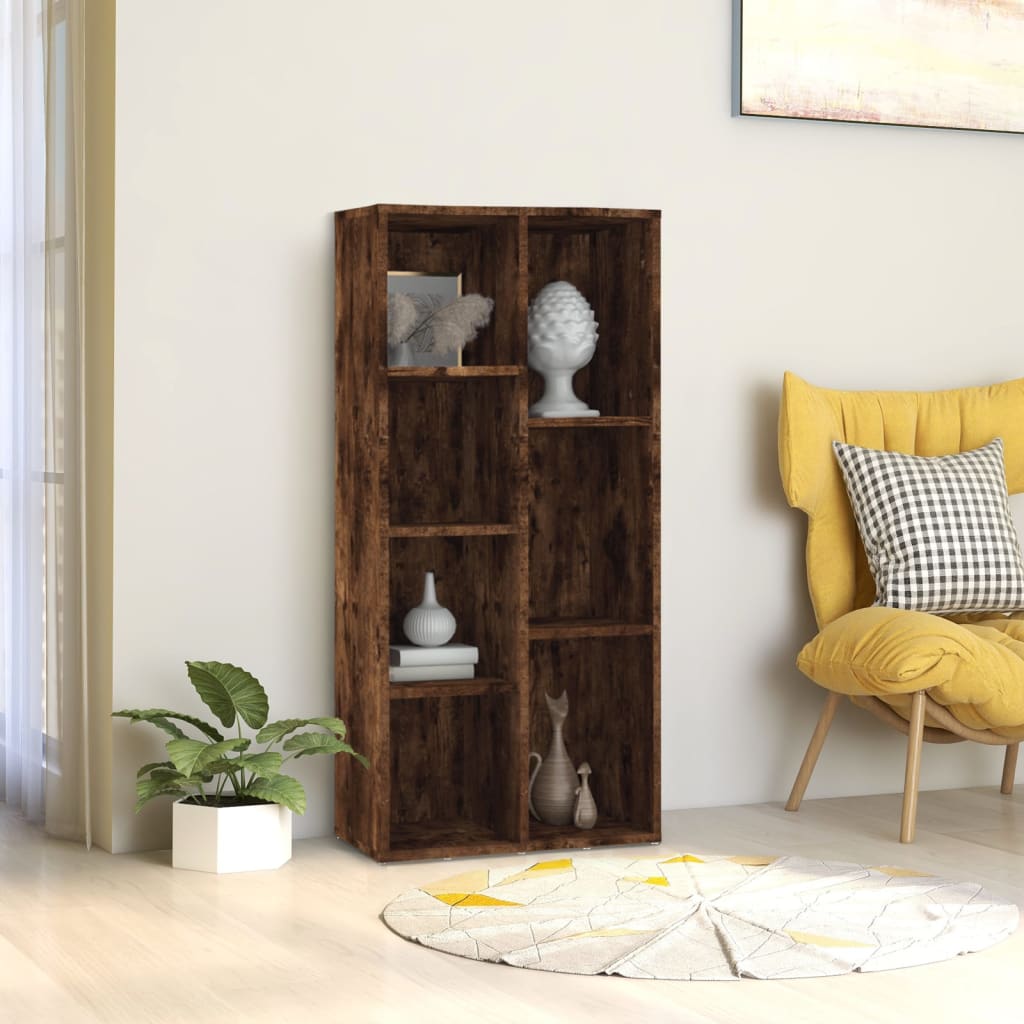 Book Cabinet Smoked Oak 50x25x106 cm - Decor Base