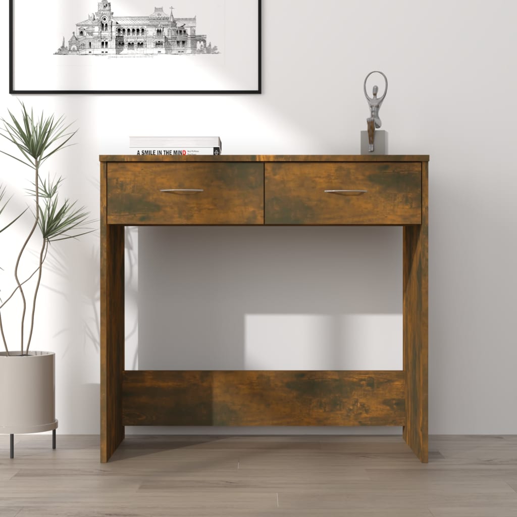 Desk Smoked Oak 80x40x75 cm Engineered Wood - Style and Chic