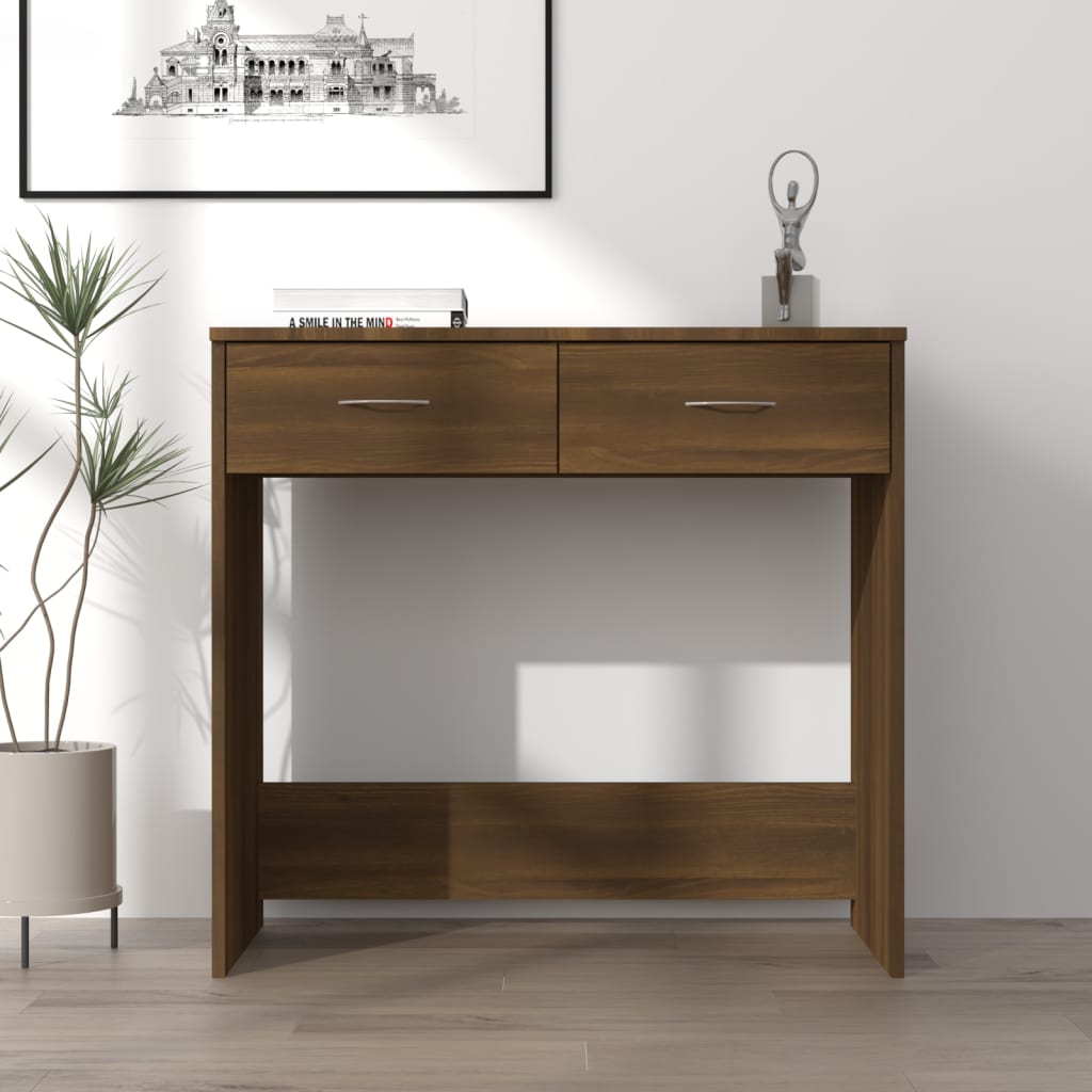 Desk Brown Oak 80x40x75 cm Engineered Wood - Style and Chic