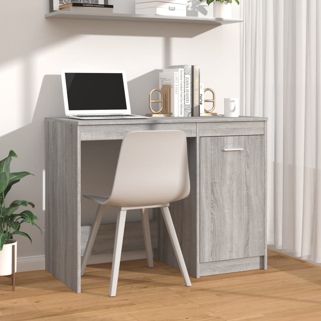 Desk Grey Sonoma 100x50x76 cm Engineered Wood - Sid & Sam