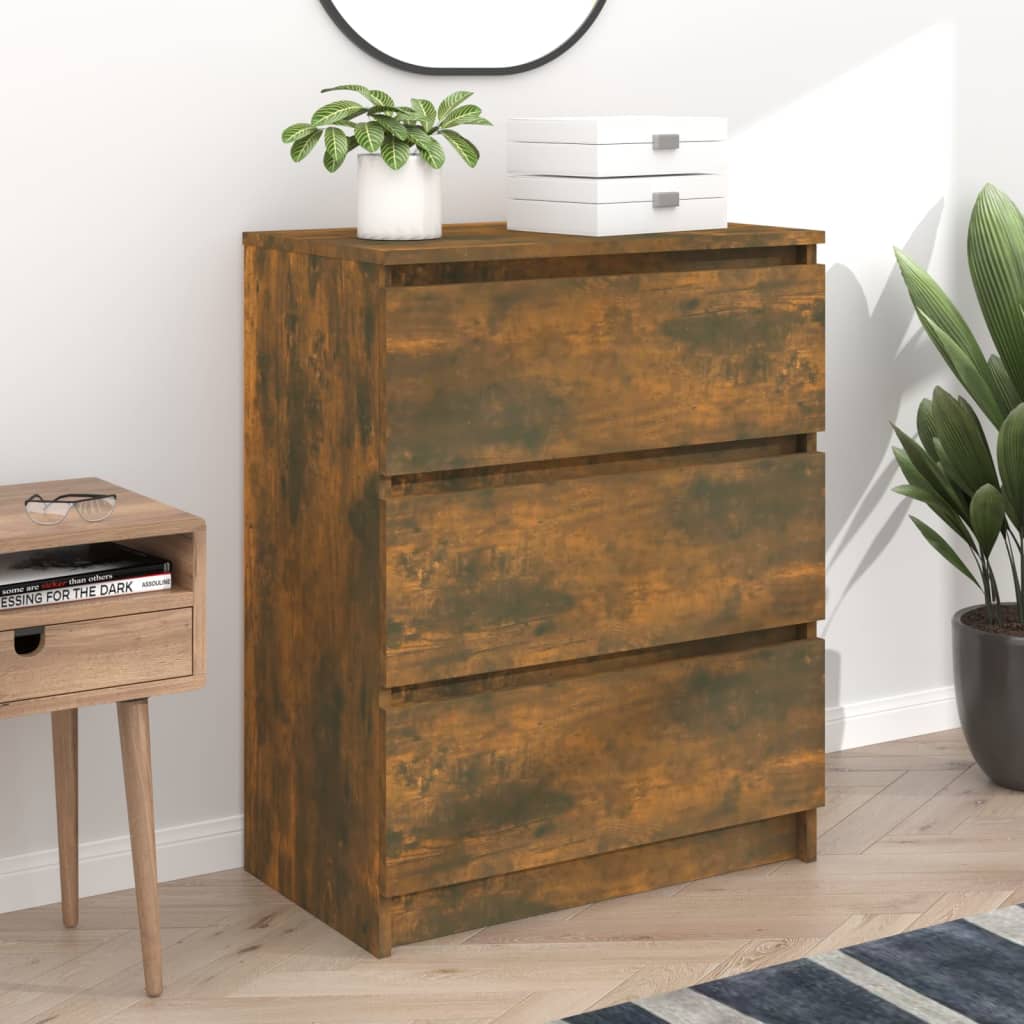 Sideboard Smoked Oak 60x35x76 cm Engineered Wood - Discount Dealers