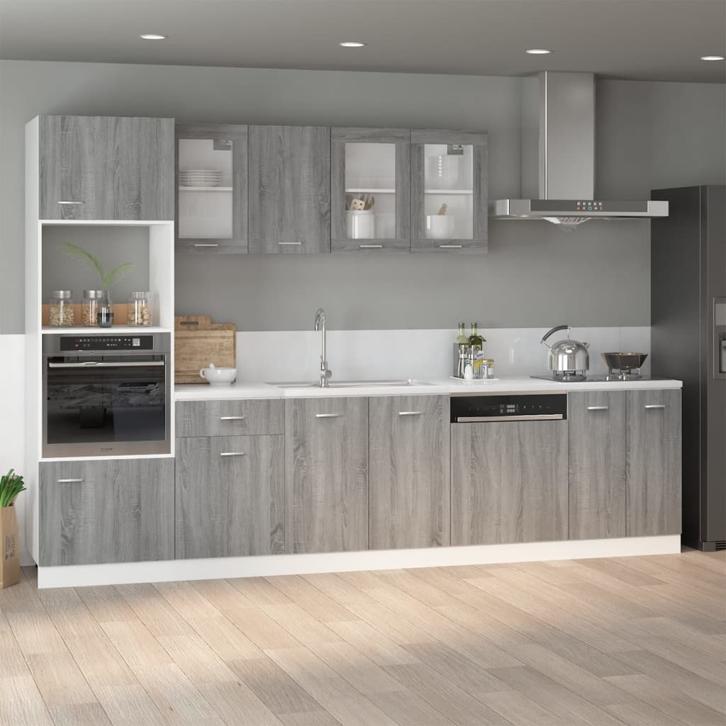 Bottom Cabinet Grey Sonoma 60x46x81.5 cm Engineered Wood - Decor Base