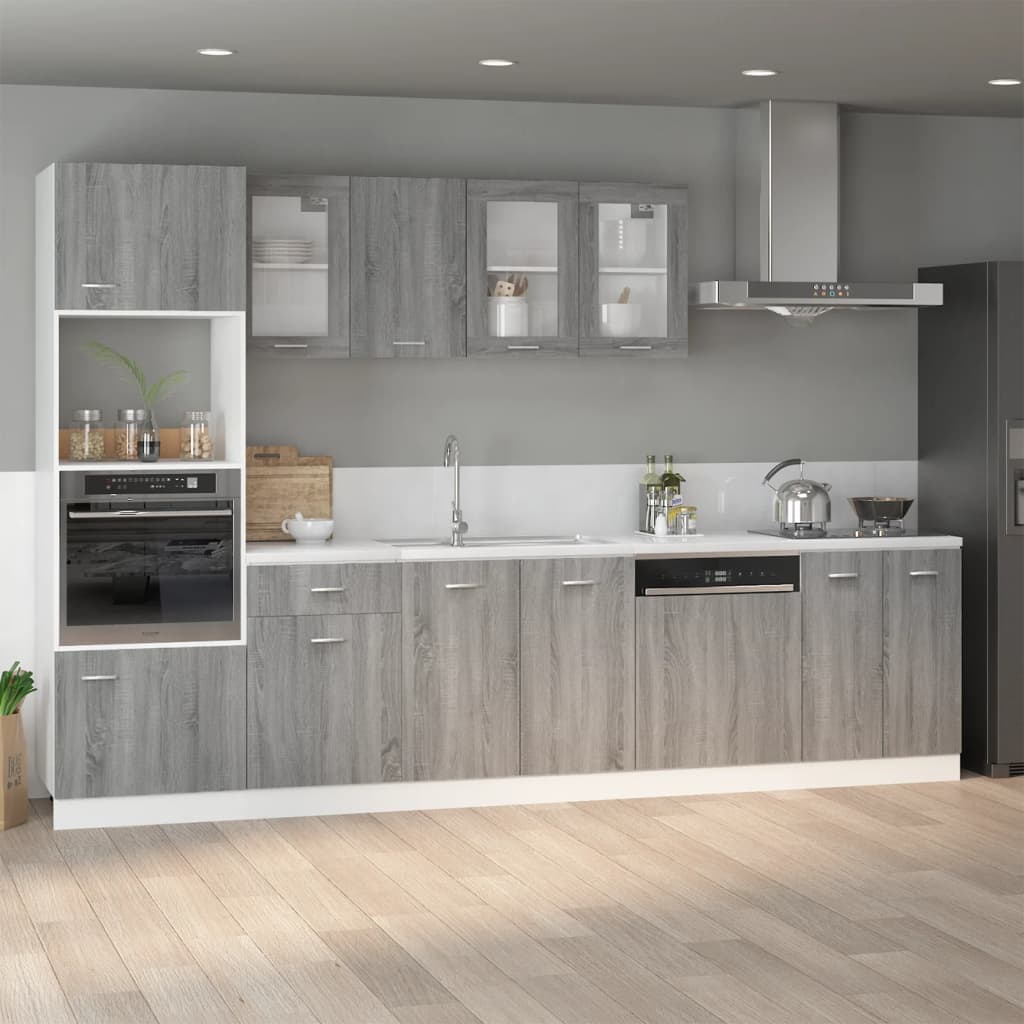 Sink Bottom Cabinet Grey Sonoma 80x46x81.5 cm Engineered Wood - Casper Homes